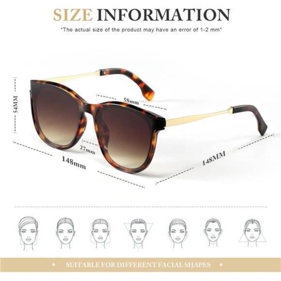 Women\'s Vintage Sunglasses Retro Trendy Style UV400 Classic Oversized main image 5